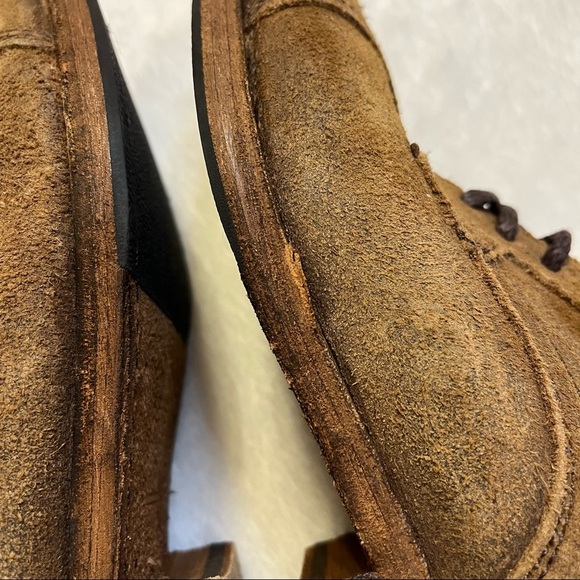 Frye Everett Cap Toe Oxford Shoe Rugged Tan Mens Size 8 - Picture 10 of 12